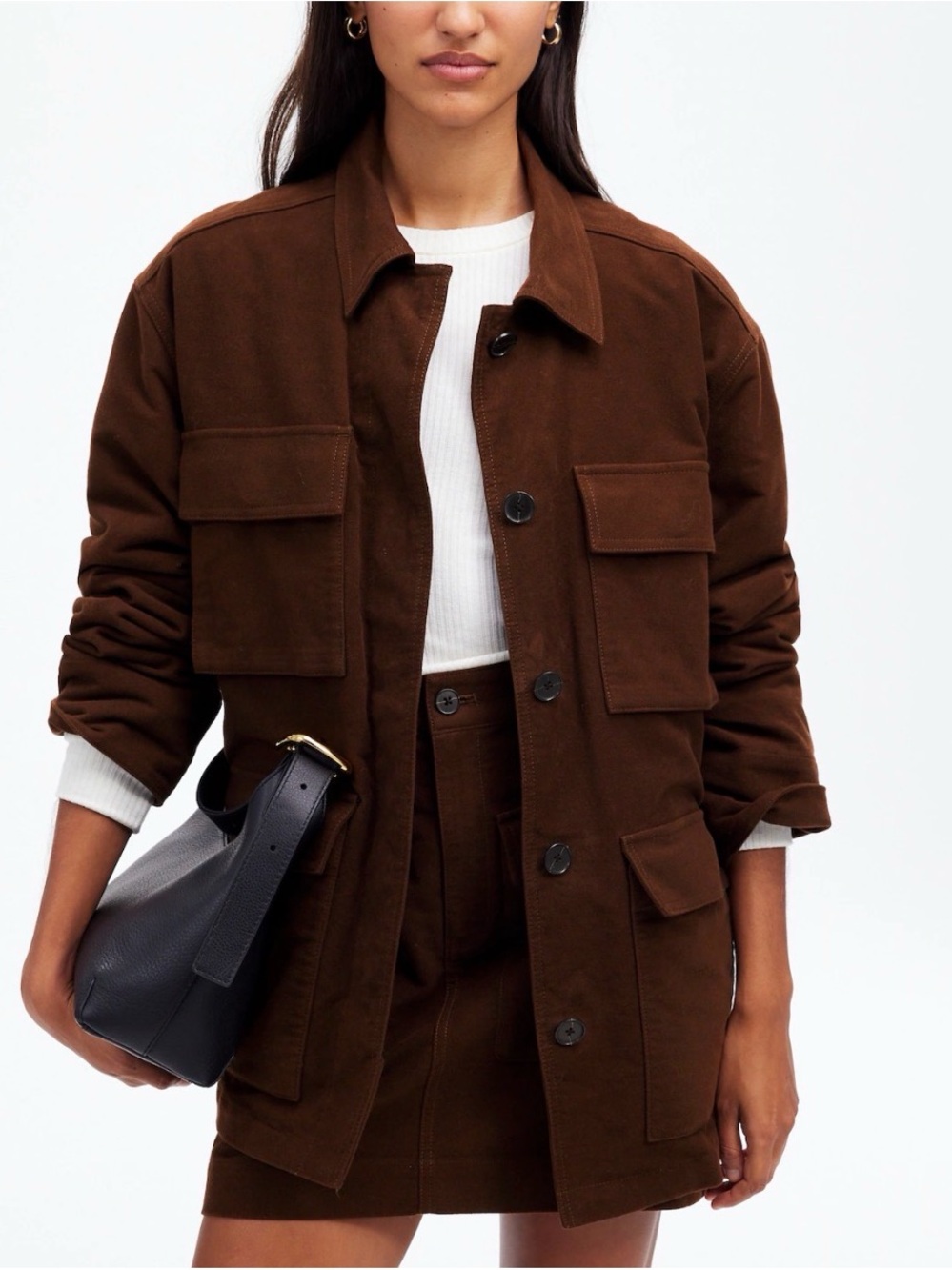 Madewell Flap-Pocket Field Jacket in Dark Chicory